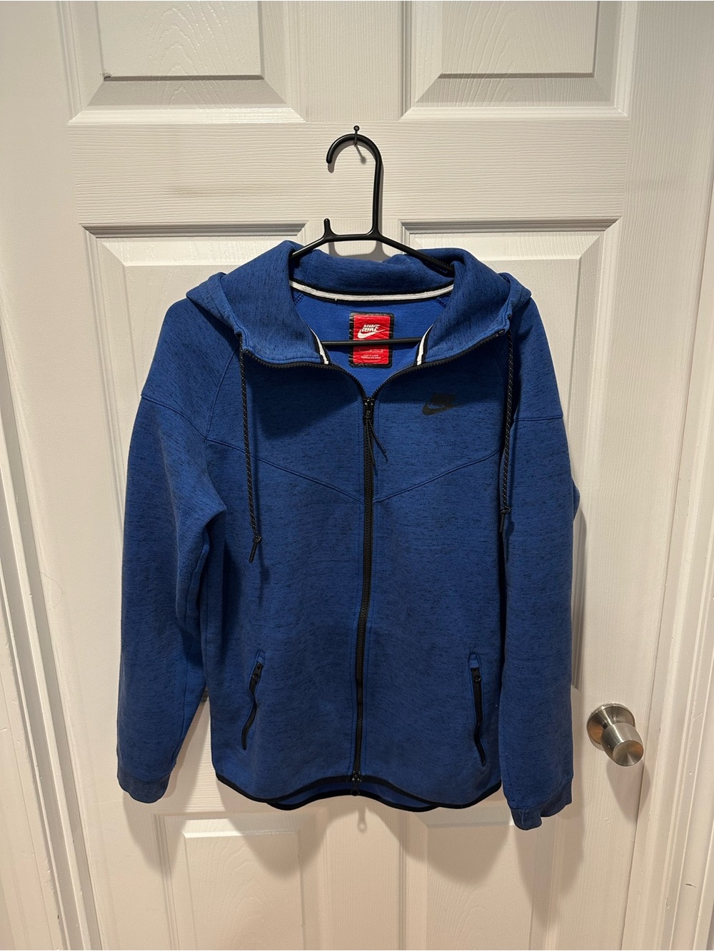 Nike OG Tech Fleece Windrunner Full Zip Hoodie Jacket Heather Blue Men's L